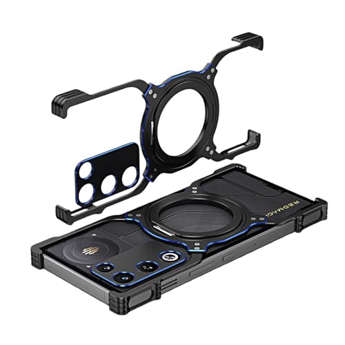 RedMagic 11 Air�Ή� �o���p�[ �P�[�X ���M���^�� �t���[�� 360°��]�X�^���h �c�����p ���C�z�� ���C�����X�[�d�Ή� �A���~�j�E���� �����J�o�[ RM11A-JK-60318 (�u���b�N�u���[)