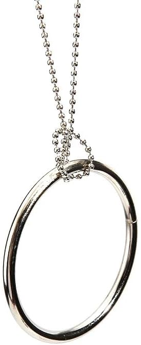 Miniatura 5 de MOMOMAGE 1 anillo y cadena (anillo grande) trucos de magia anillo de nudo de metal en cadena de accesorios mágicos de cerca de la calle ilusión