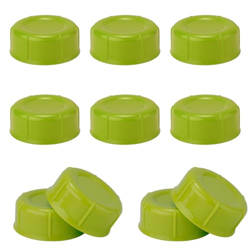 Image of 10pcs Narrow Baby Bottle Caps for Dr Brown & Medela Bottles, BPA Free Travel and Storage Baby Bottle Lids Replacement Parts with Sealing Gasket for Ameda Baby Bottles Accessory (Green)