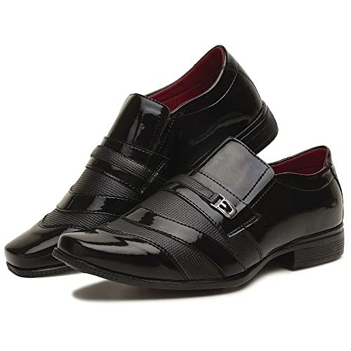 Sapato Social Masculino Confortável Dia a Dia Direto da Fábrica Cor:Preto;Tamanho:38;