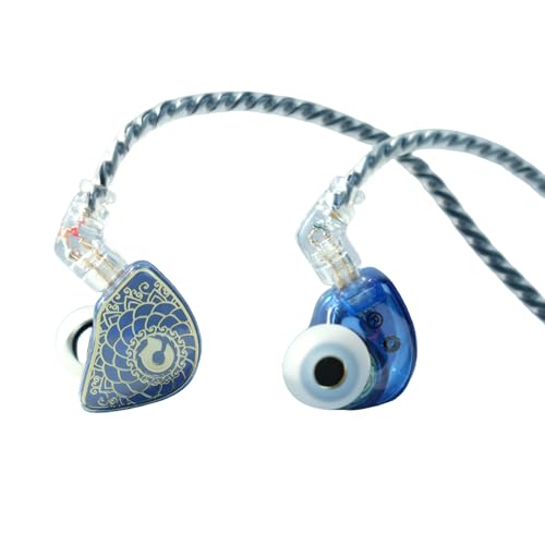 TANGZU Wan'er S.G �C���C���[���j�^�[�w�b�h�z���AHiFi�L���C���z���A10mm PET�_�C���t�����_�C�i�~�b�N�h���C�o�[�A0.78mm 2�s�����O���\OFC�P�[�u���AIEM�I�[�f�B�I�t�@�C��DJ�X�e�[�W�p�iBlue with Mic�j