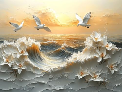 Pintura acrilica pintar por numeros adultos de pajaro diy canvas for painting 100x150cm