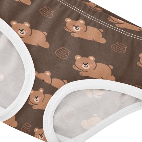 Girls' Underwear Cute Bear Brown Toddle Brief Panties 23014324