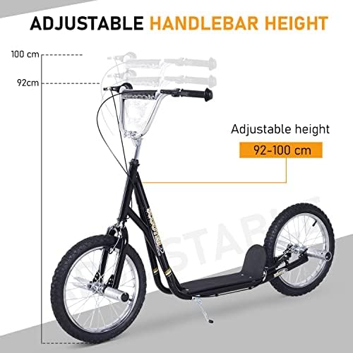 HOMCOM Adult Teen Push Scooter Kids Children Stunt Scooter Bike Bicycle Ride On 16" Pneumatic Tyres