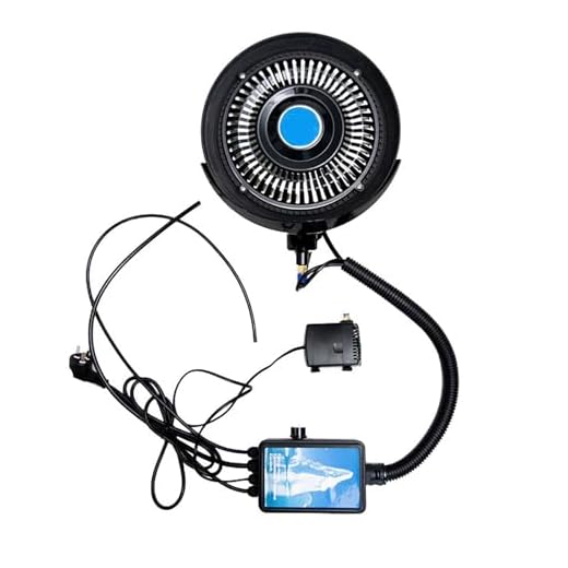 YCCYHQ Disco Nebulizador Industrial con Tubo de 3 Metros, Ventiladores Industriales, Tamaño de Niebla Ajustable, Interruptor Pulsador