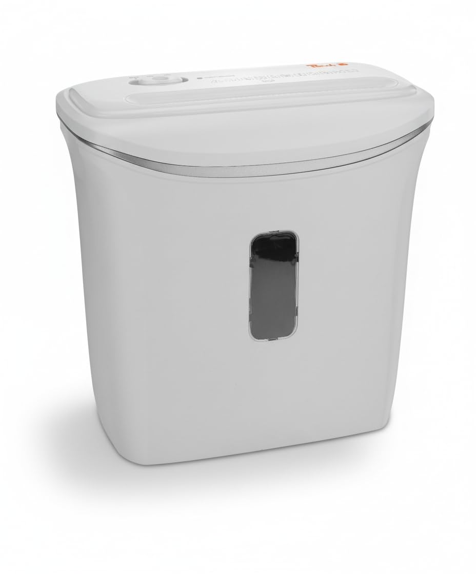 Peach Distruggidocumenti microtaglio – 4 fogli – 12 litri/130 A4 – solo 2 x 14 mm dimensione particelle (P-5) – A4 circa 2200 particelle – conformità DSGV – silenzioso solo 65 dB(A) – PS600-06A