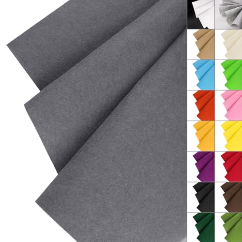 Image of IONTACH 36 inch X 36 inch Stiff Felt Fabric 1.2mm Thick (Dark Grey)