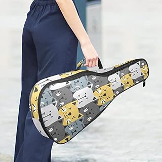 Housse pour ukulélé avec motif tête de chat – Gris/jaune – Rembourrage en éponge de 10 mm d’épaisseur – 53,3 cm – Avec… - Les Beatles, Paul McCartney, John Lennon, RIngo Starr, George Harrison Housse pour ukulélé avec motif tête de chat - Gris/jaune - Rembourrage en éponge de 10 mm d'épaisseur - 53,3 cm - Avec… – Image 6
