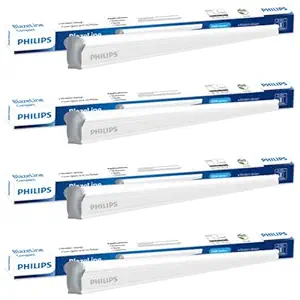 PHILIPS Compact 2-FT 15-Watt LED Tubelight/Batten | Blazeline Compact Batten for Living room & Bedroom | Colour : Cool Day Light, Pack of 4