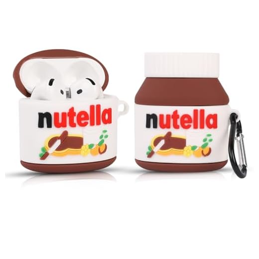 LEWOTE Kompatibel mit Apple Airpods 4 Case schützende lustige Nette Slim Candy Cartoon Cover Abdeckung mit Schlüsselbund (Chocolate Sauce)