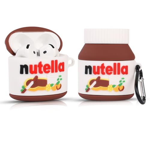 LEWOTE Funda protectora compatible con Apple Airpods 4 con llavero (salsa de chocolate)