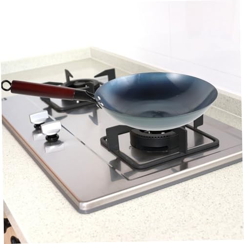 Wok de hierro con mango de madera antiadherente miniatura 5