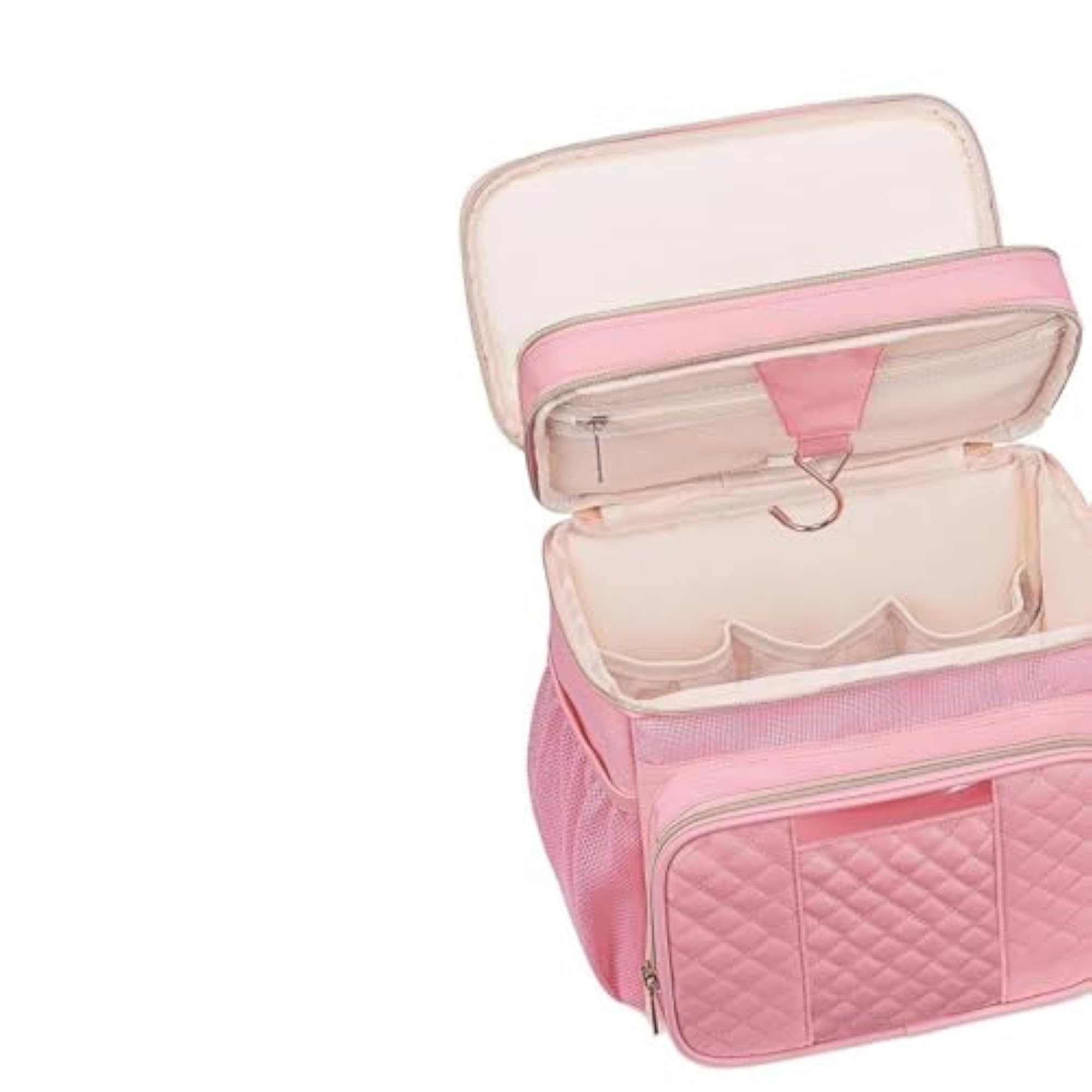 Hanging Toiletry Bag Organizer for Travel, Pink