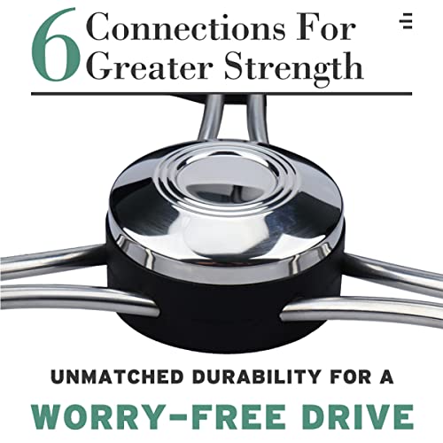 Jmoo Stainless Steel 3 Spoke Boat Marine Destroyer Steering Wheel With Black Pu Foam #TOP3