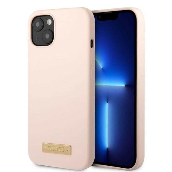 Guess GUHMP13SSBPLP Coque Rigide en Silicone pour iPhone 13