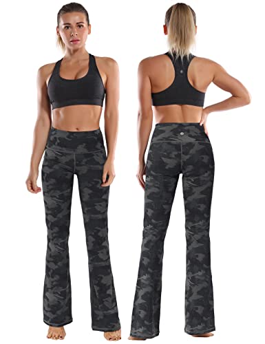 Image of BUBBLELIME 29 inch /31 inch /33 inch /35 inch /37 inch 3 Styles Women's High Waist Bootcut Yoga Pants Basic /Side Pockets Tummy Control Workout Flared