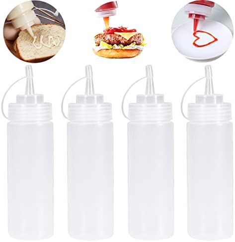 10 pezzi Bottiglia Squeeze di Plastica 100ml bottiglie di condimento