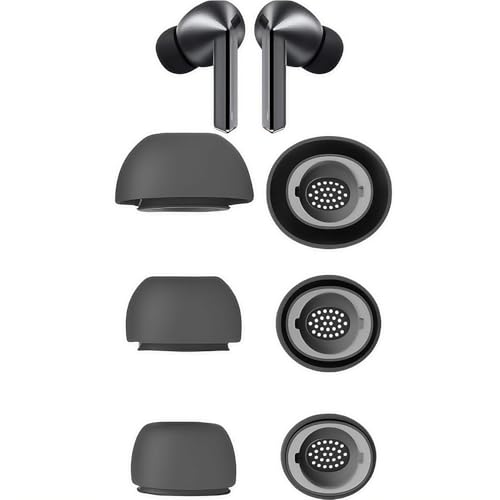 Rhinenet Puntas de oreja para Samsung Galaxy Buds3 Pro (se adapta a la funda de carga) funda compacta, consejos de repuesto ultra cómodos para Samsung Galaxy Buds Pro 3 (gris silicona, S+M+L)
