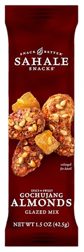 Image of Sahale Snacks Gochujang Almonds Glazed Mix, 1.5 oz Bags (18 Packs) - Dry-Roasted Deluxe Mixed Nuts Inspired By Traditional Korean BBQ - Non-GMO, Kosher, & Certified Gluten-Free Snacks