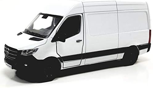 KiNSMART 2019 Mercedes-Benz Sprinter Cargo Van White 1:48 O Scale Die Cast Metal Model Toy Car w/Pullback Action
