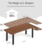 MAIDeSITe Elektryczne biurko w kształcie litery L, 160 x 120 cm, narożne biurko z podwójnym silnikiem, 4 stabilne nogi, nośność 160 kg, złącze USB-C, system sterowania fortepianem, do domu i biura