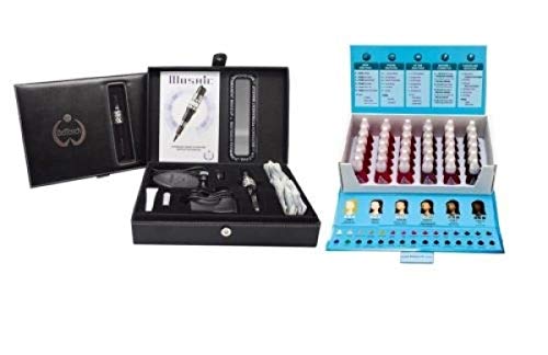 BioTouch Microblading Supplies MOSAIC MACHINE Deluxe Kit and Permanent Makeup Micropigment 36-Bottle PURE LIP SET Tattoo Inks Ombre Feathering Hair Stroke