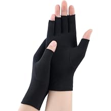 Fingerless Compression Gloves for Women Men, M