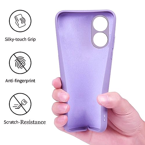 Image of A rtistque Liquid Silicone Back Cover Case for Oppo A78 5G Shockproof TPU Soft Flexible with Camera Protection - Purple
