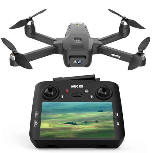 GPS Drone with EIS Camera 4.5' LCD Screen on Controller, FPV Drones Al Track&Orbit Mode with Professional with Auto Return Follow Me for Adult Beginner, GPS Brushless Drone Long Range Circle Fly,Under 249g