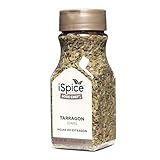 iSpice Premium Tarragon Leaves| All Natural Sundried Green French Herbs | Perfect for Chicken, Fish, Soup And Egg Dishes | 1.42oz (40g)