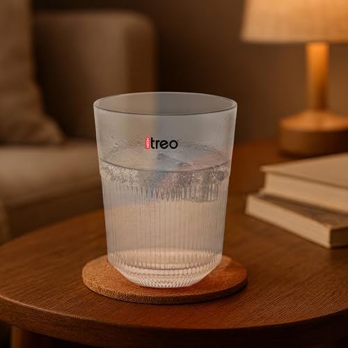 Image of Treo by Milton Aurora Water Tumbler I Premium Glass Set of 6, 310 ml Each for Water, Cold Drink I Perfect for Home, Restaurants and Parties