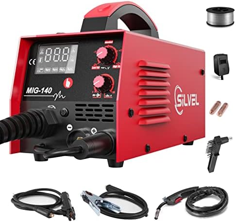 SILVEL MIG Welder 110V, 3 in 1 140A MIG/ARC/Lift TIG Welding Machine, Flux Core Welder with IGBT Inverter, Portable Gas/Gasless Welder Machine for Home Welder