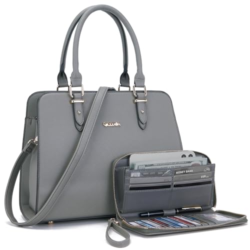 Image of Qiyuer Satchel Purses For Women Handbag And Wallet Set Tote Bag | Premium Vegan Leather,Matching Wallet,RFID Blocking,Work,Casual