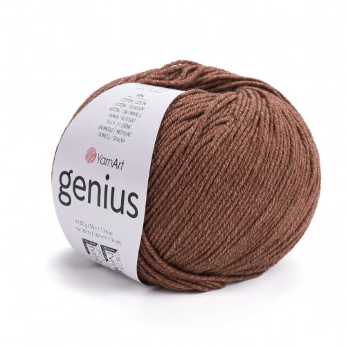 Image of YarnArt Genius Soft Cotton Blend Yarn, 1 Pack (1.76 oz / 174 Yds)