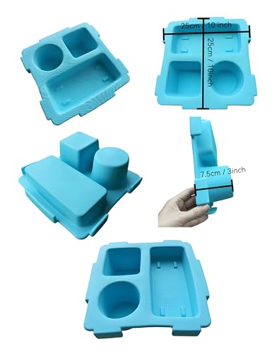 Travel Topper Tray for Bogg Bag X Large & Cup Holder Top Table Tray for Bogg Tote - Fits for Stanley 30oz/40oz, Water-Resistant EVA Top Organizer with Divider - Beach, Travel, Camping Accessory (Blue)3