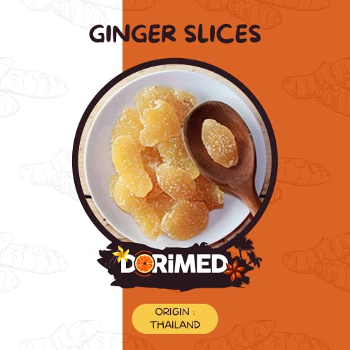 Kandierter Ingwer, Scheiben, Wiederverschließbarer Beutel, 500gr