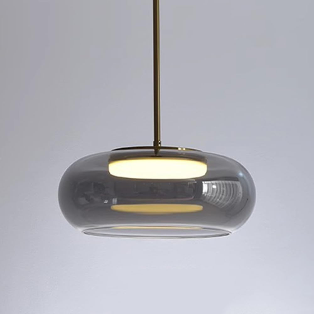 RSZCSMO Italian Minimalist LED Restaurant Dining Table Chandelier Modern Luxury 8.66-inch Bedroom Bedside Glass Chandelier is Suitable for Bar Cafe Hotel,Lighting Fixture
