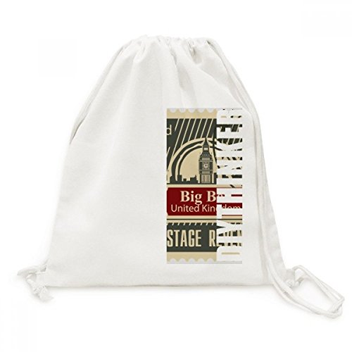 Voyage sacs Londres en toile avec fermeture cordon robuste