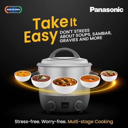 Image of Panasonic SR-ETC(18) I Timer Cooker With Temprature Control| 1.8 Litres Capacity |Cooks upto 1 Kg Raw Rice | Aluminium Cooking Pan , SS Lid I With Keep Warm Function | Warranty 5 Years on Heating Plate & 2 Years Product