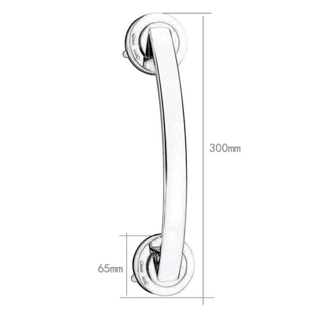 Maniglie corrimani Ventosa Potente Bagno corrimano Vasca da Bagno a Parete Anziani e Maniglie di Sicurezza Bambini Barre di Sostegno Vasca(White 30x6.5cm)