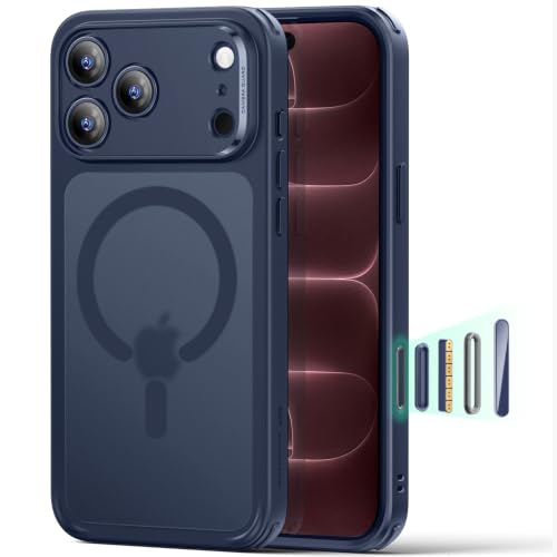 ESR Classic Hybrid Funda para iPhone 18 Pro Max/17 Pro MAX, Azul Mate