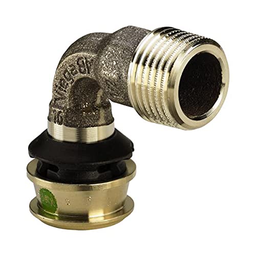 Viega Raxofix Übergangsbogen mit SC-Contur, Modell 5314, R-Gewinde 16 mm x 1/2"" AG, 90 Grad, Rotguss