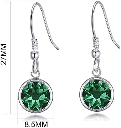 Green Crystal Drop Earrings Created with Zircondia® Crystals