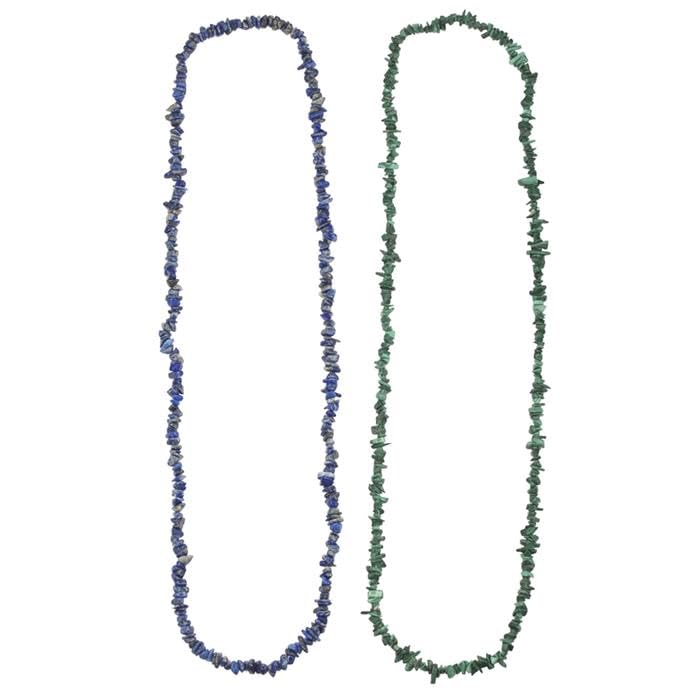 Pierres de lapis-lazuli et malachite pour animer vos ateliers bijoux en famille