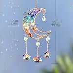Moon Dream Catchers with Crystal 7 Chakra Gemstone Dream Catchers Crystal Moon Suncatcher Rainbow Maker Good Luck Decor for Window Wall Car Home Garden - Image 3