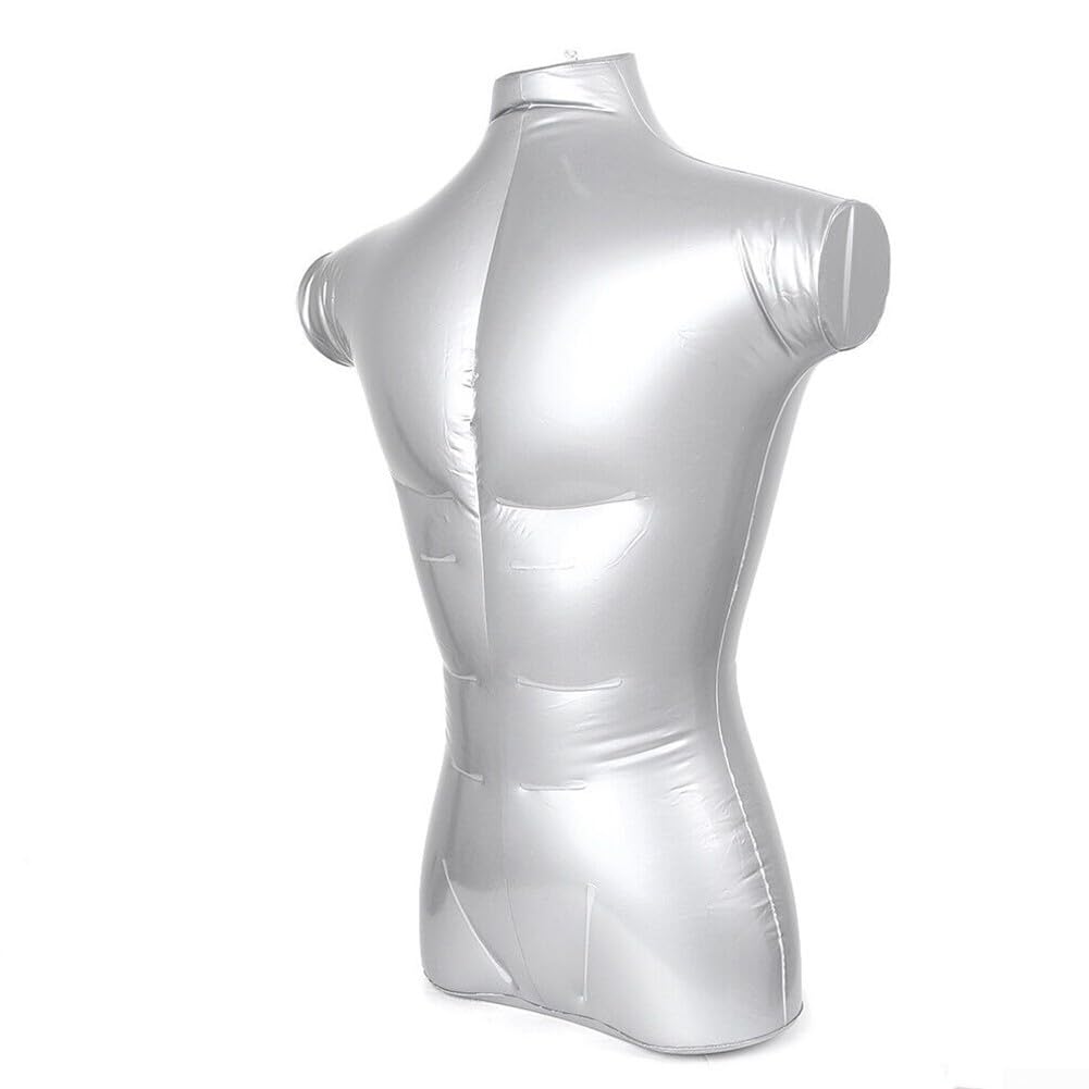 Buste masculin gonflable en PVC pour vitrine d'accessoires de mode