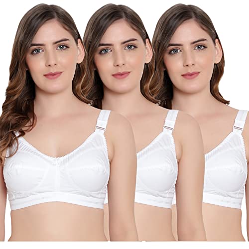 Image of BELLA BEAUTY Casual Non Padded Full Coveragen Wire Free Womens Bra for Girls Combo of 3(Com.bra-01)