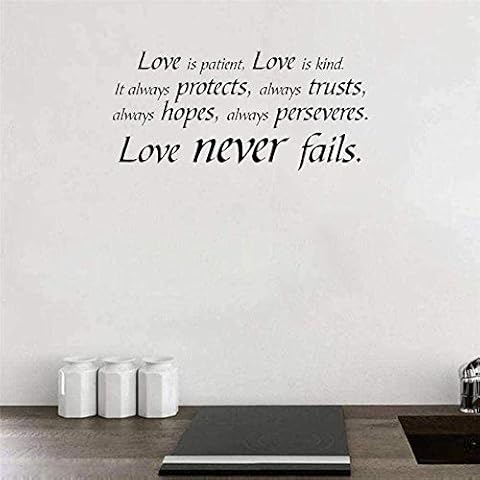 Wall Sticker Decals, Love Wall Sticker Wall Sticker Text Quote Scripture Art Decoration PVC Wall Sticker 56*26Cm Cover