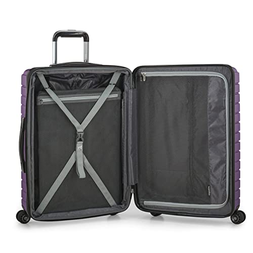 Image of Traveler's Choice Archer Polycarbonate Expandable Luggage with Spinner Wheels, Dark Purple, 3-Piece Set