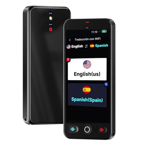 JMFONE AI Language Translator Device, No WiFi Needed, 150+ Languages Instant Two-Way Voice Translator, Support ChatGPT, Online/Offline/Photo/Text/Audio & Video Call/Recording Translation for